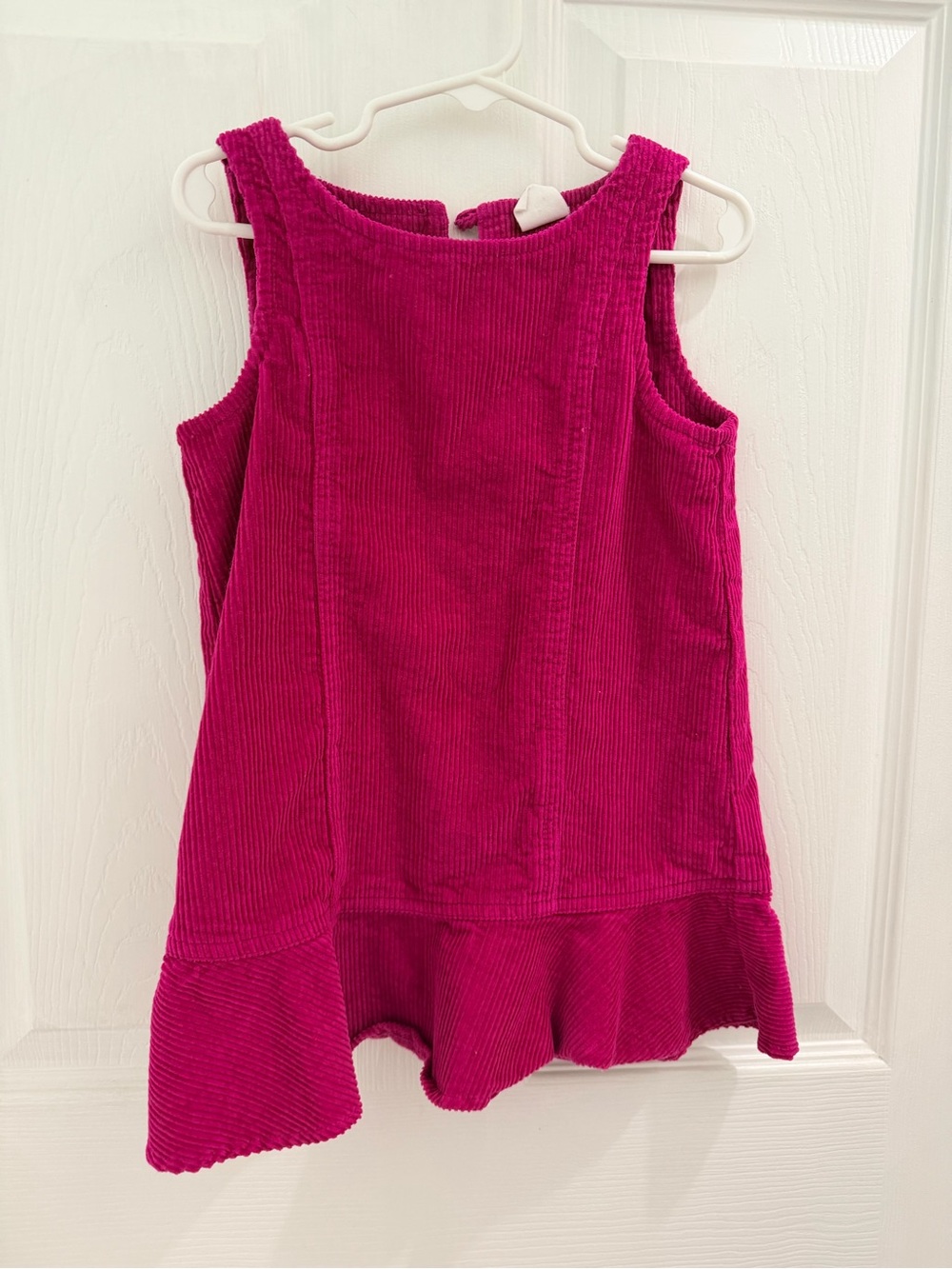 GAP Girls 3T Pink Corduroy Ruffle Hem Sleeveless Dress